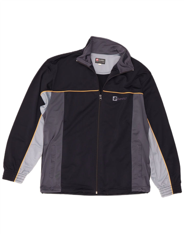 Lotto Mens Treino Top Jaqueta Médio Azul Marinho Colorblock Sports