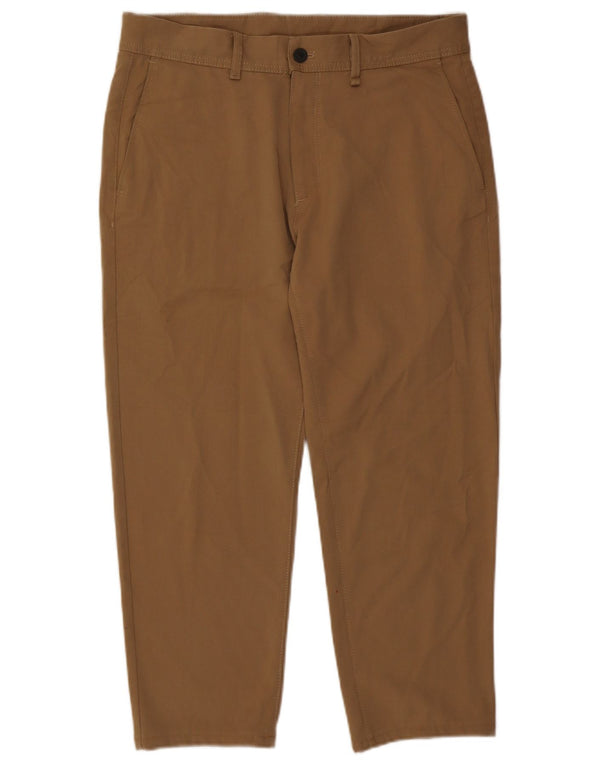 Zara Calça Chino Masculina Reta EU 42 Grande W32 L25 Bege