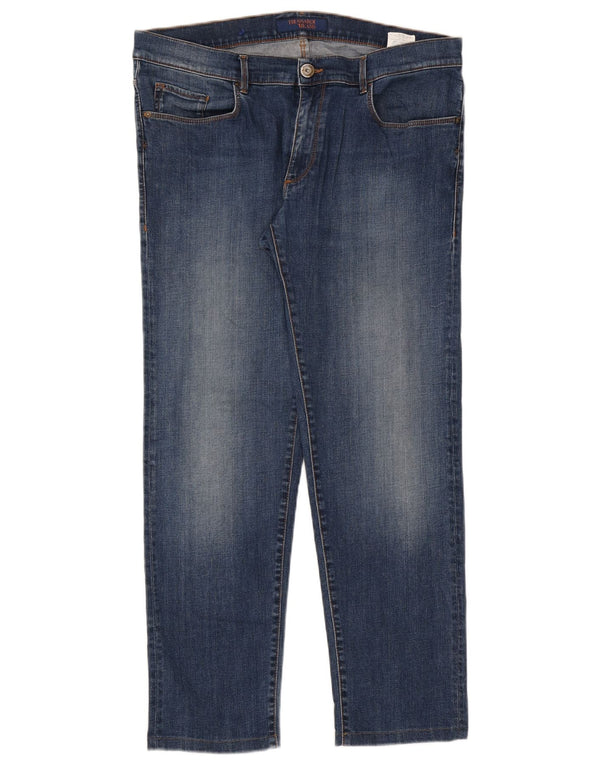 Trussardi Masculino Slim Jeans IT 52 XL W36 L29 Azul Algodão