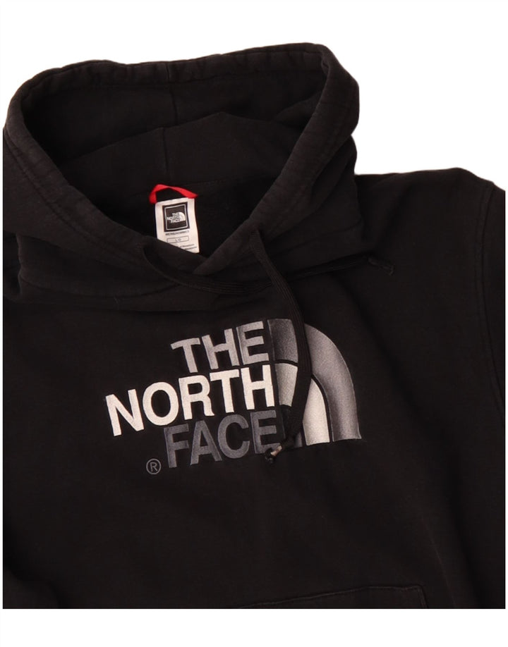 Suéter com capuz gráfico masculino The North Face grande algodão preto