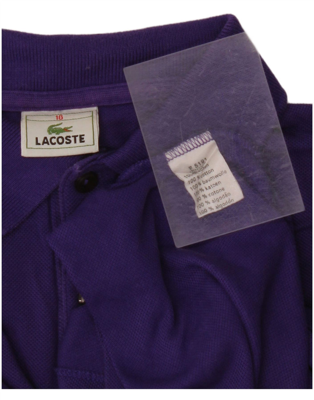 Polo LACOSTE Menino 15-16 Anos Roxo Algodão