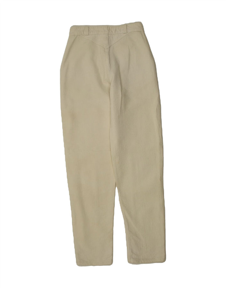 VINTAGE Womens Tapered Casual Trousers W26 L31  Off White Vintage Vintage and Second-Hand Vintage from Messina Hembry 