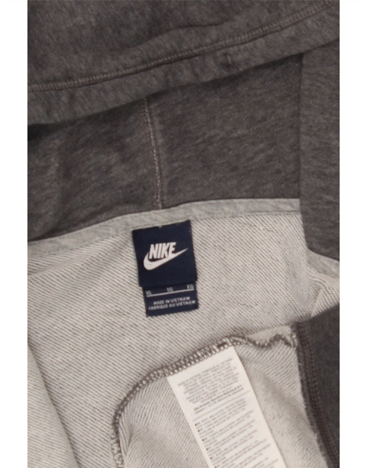 NIKE Mens Zip Hoodie Sweater XL Grey Cotton Vintage Nike and Second-Hand Nike from Messina Hembry 