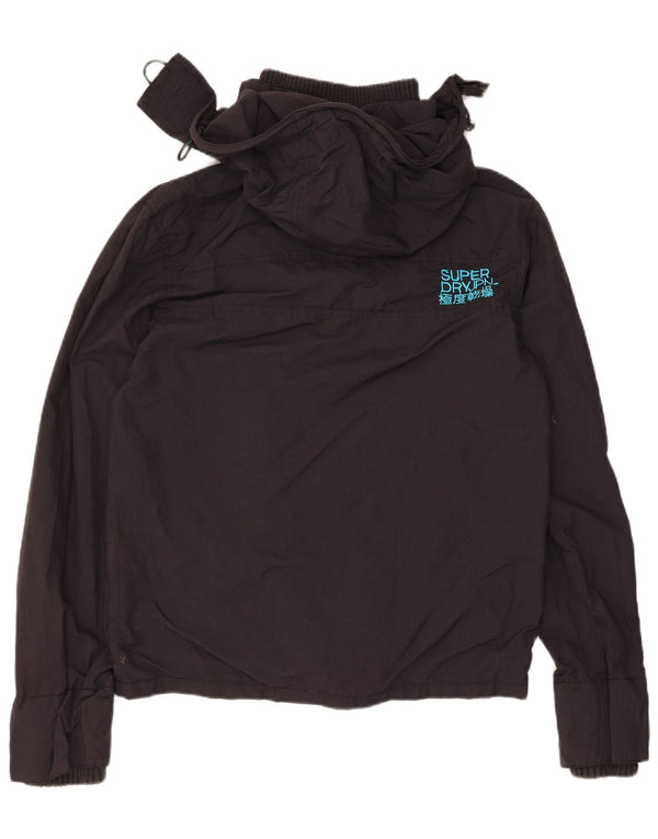 Jaqueta de chuva masculina Superdry com capuz UK 36 pequena nylon preto