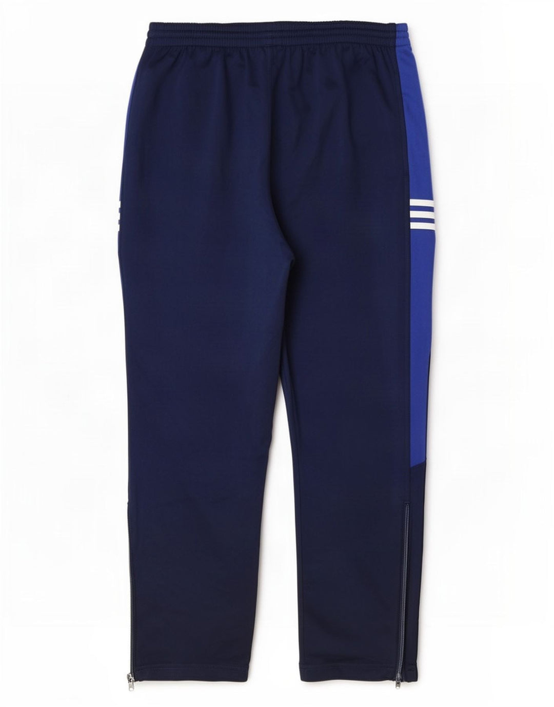 Calça de treino masculina Adidas grande azul marinho colorblock poliéster