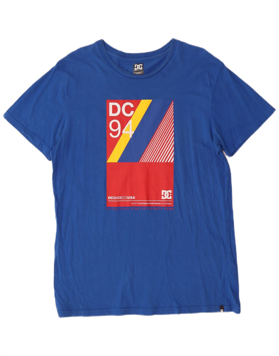 Camiseta gráfica masculina DC grande algodão azul