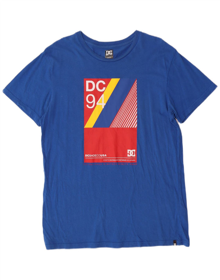 Camiseta gráfica masculina DC grande algodão azul