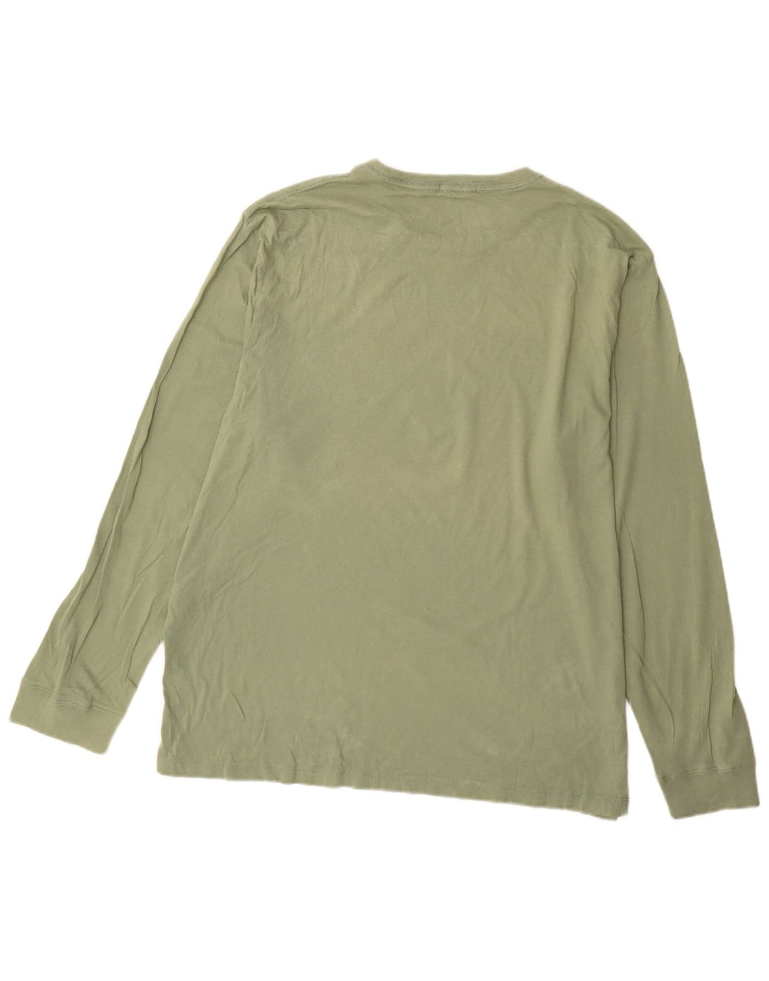 J. CREW Masculino quebrado em top manga comprida XL verde