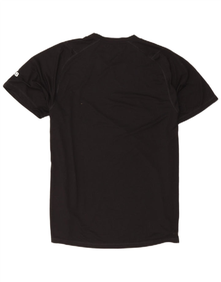 Adidas Mens Graphic T-Shirt Top Grande Poliéster Preto