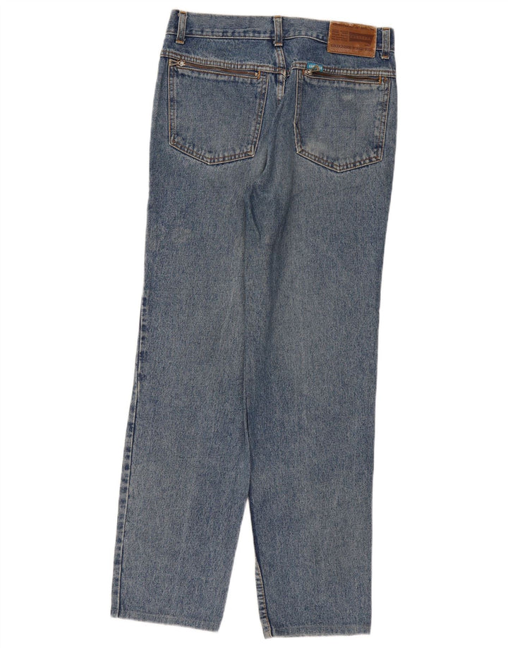 Carrera Mens Straight Jeans W32 L30 Azul Algodão