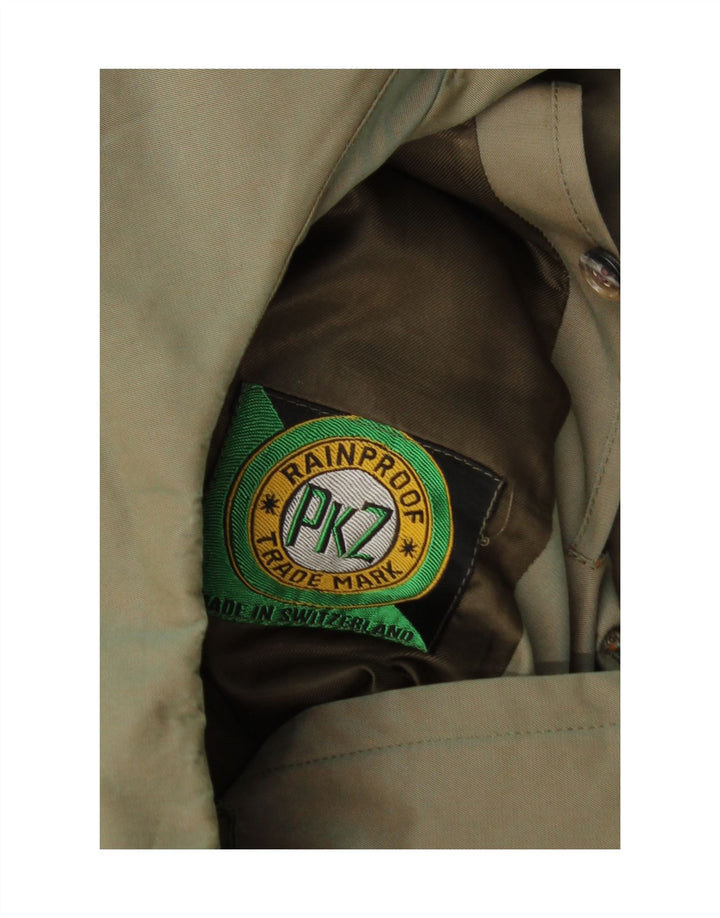 Casaco masculino vintage com peito duplo UK 34 XS verde