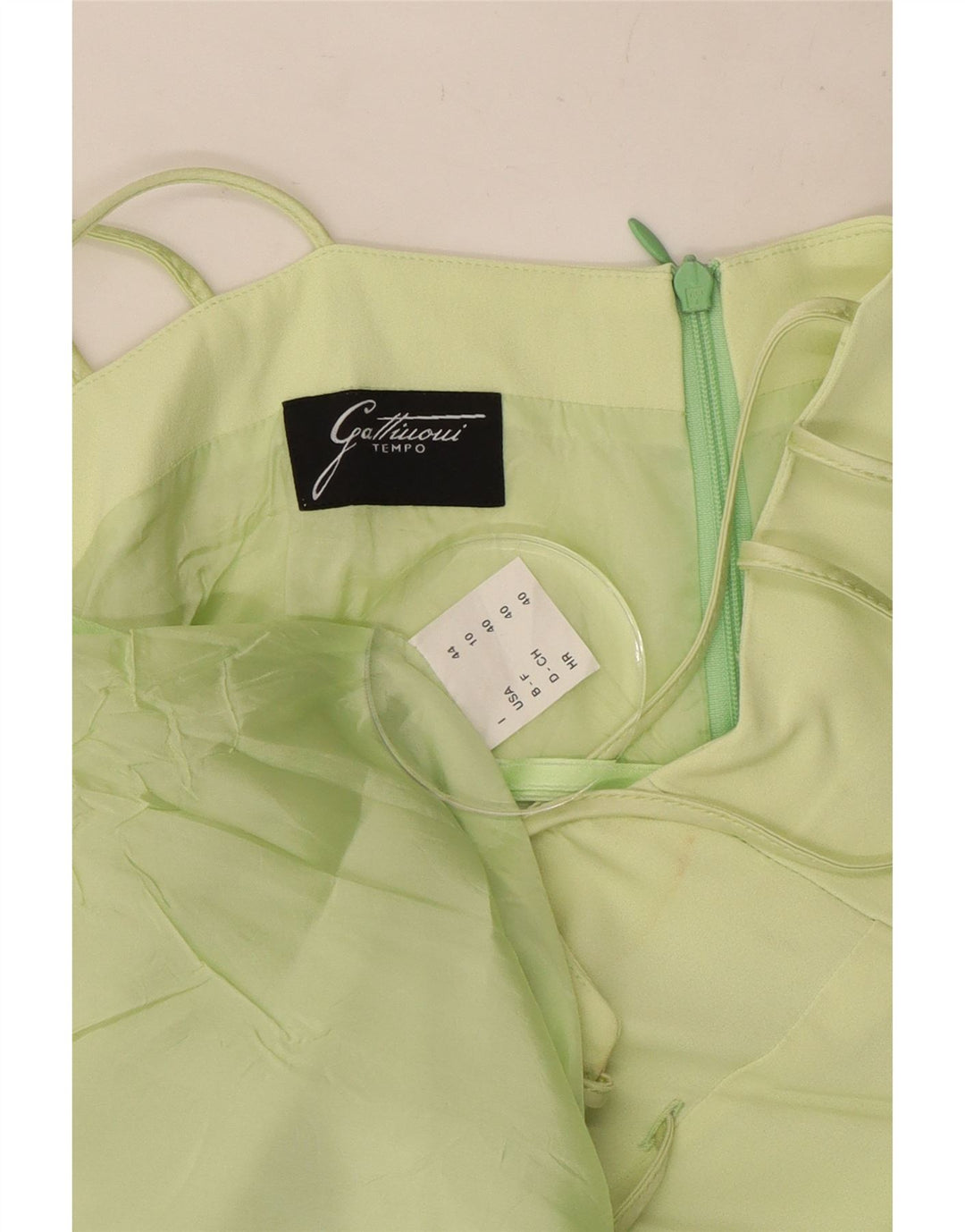 Vestido deslizante feminino Gattinoni IT 44 verde médio