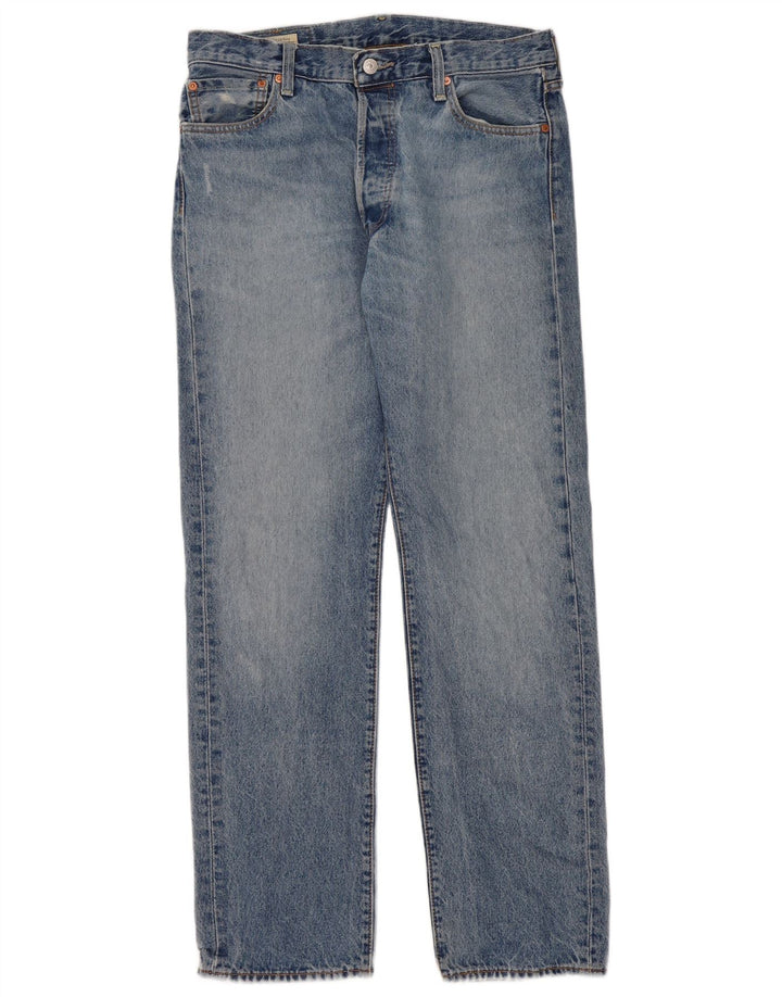 Levi's Masculino 501 Straight Jeans W34 L34 Azul Algodão