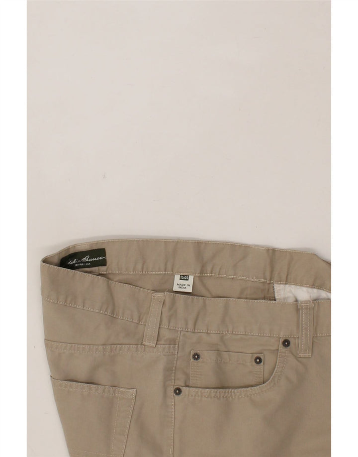 EDDIE BAUER Mens Straight Casual Trousers W35 L29 Beige Cotton Vintage Eddie Bauer and Second-Hand Eddie Bauer from Messina Hembry 