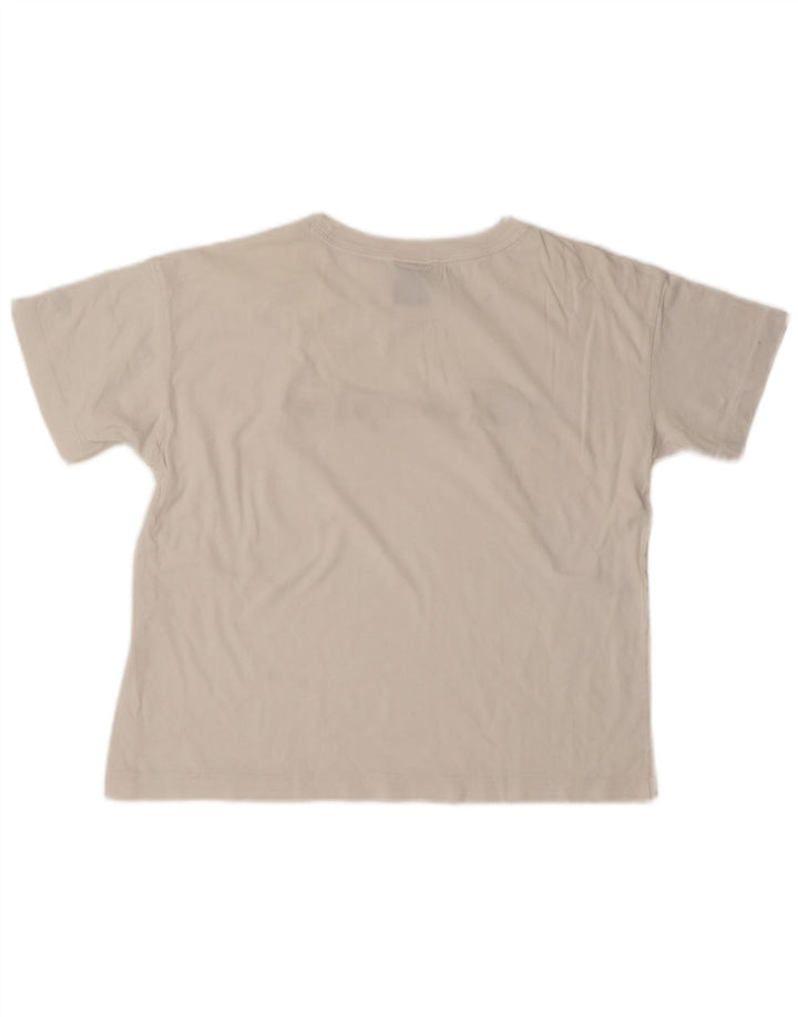 Camiseta feminina Champion Crop Graphic Top UK 14 Médio Branco