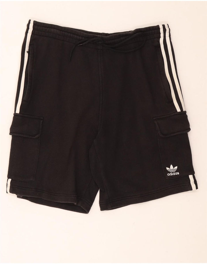 Shorts esportivos gráficos masculinos Adidas médio preto algodão esportivo