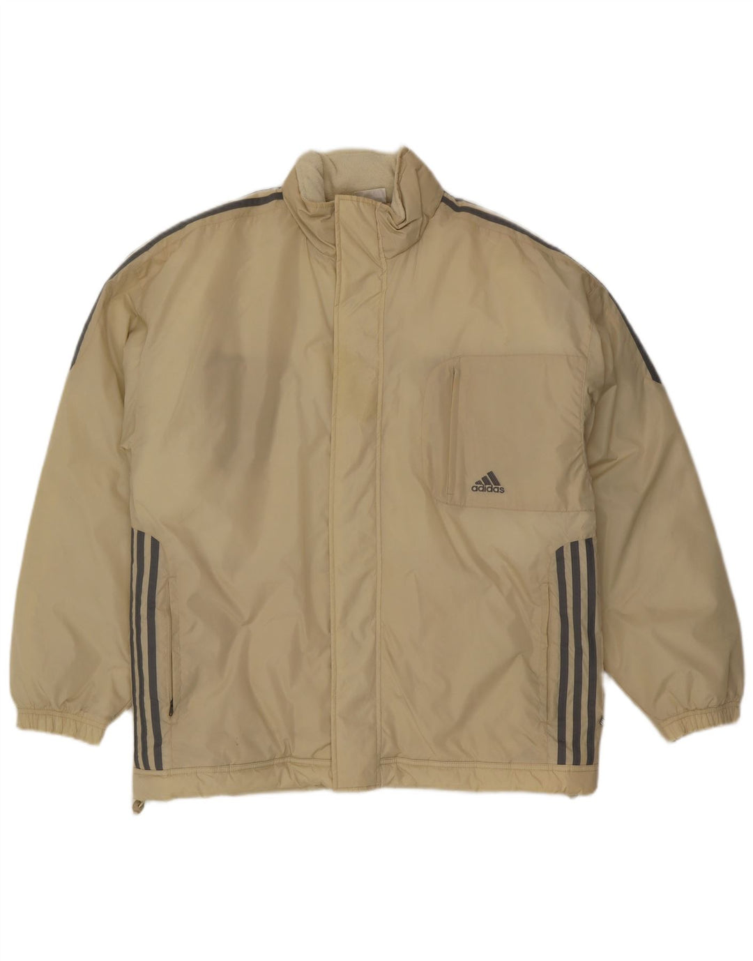 Jaqueta Adidas Masculina Loose Fit Acolchoada UK 40/42 Poliéster Bege Médio