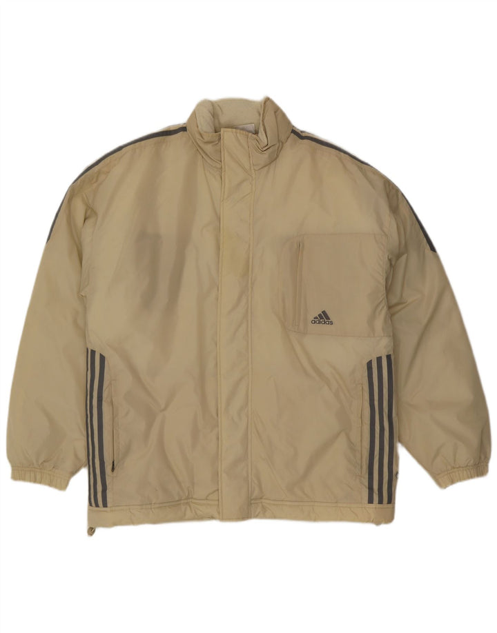 Jaqueta Adidas Masculina Loose Fit Acolchoada UK 40/42 Poliéster Bege Médio