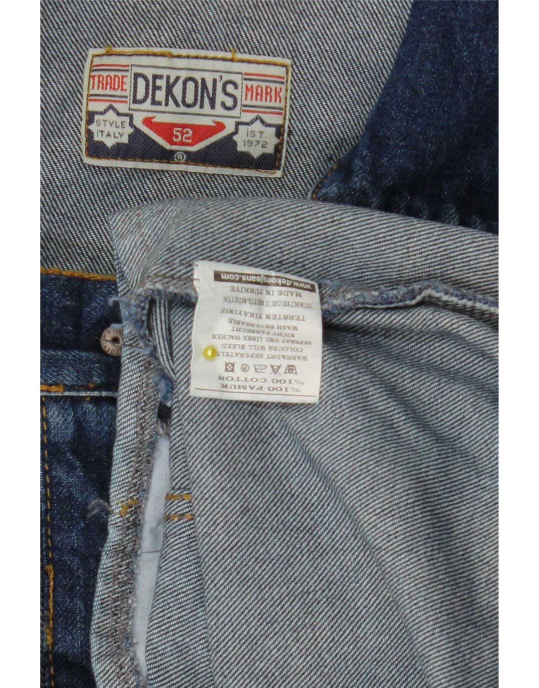Jaqueta jeans masculina vintage EU 52 XL algodão azul