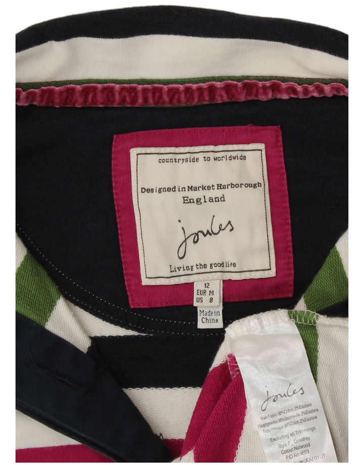 Joules moletom feminino jumper UK 12 médio listrado multicolorido