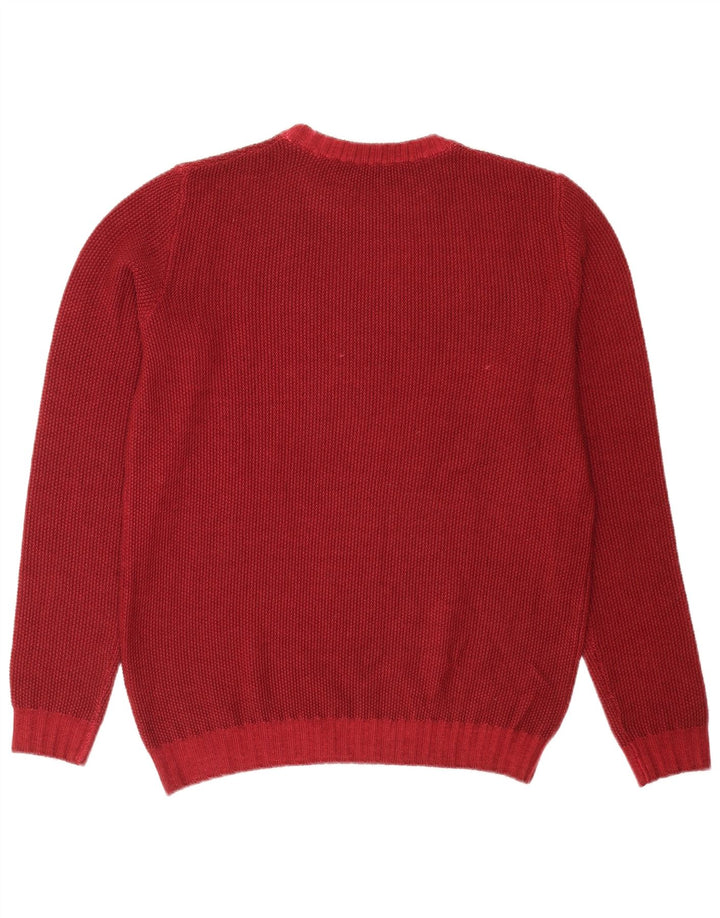 Suéter masculino Trussardi Jeans com gola redonda, vermelho médio