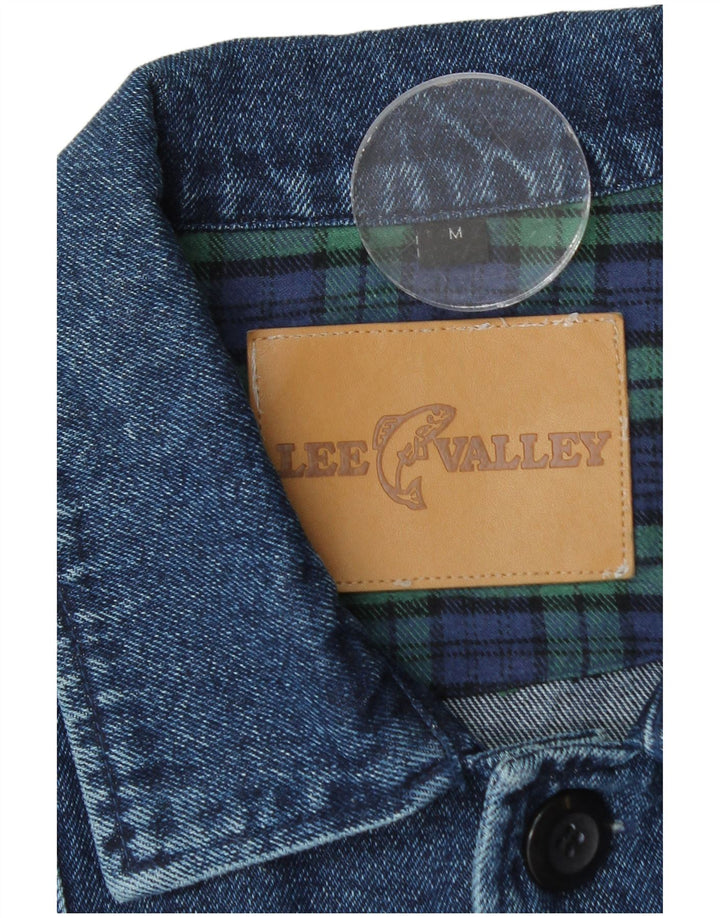 Jaqueta jeans masculina Lee Valley Reino Unido 36 algodão azul médio