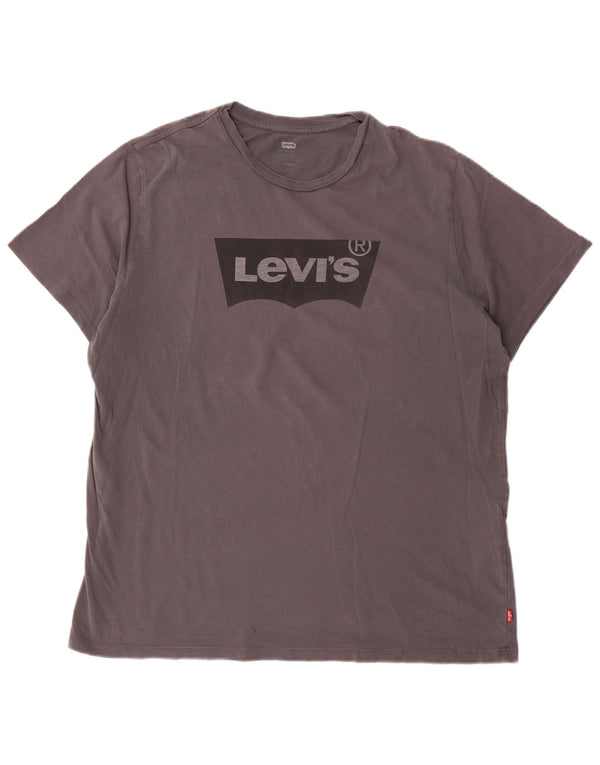 Levi's Mens Graphic T-Shirt Top XL Grey Cotton