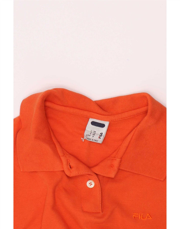 Camisa Polo Feminina Fila Crop IT 44 Médio Laranja