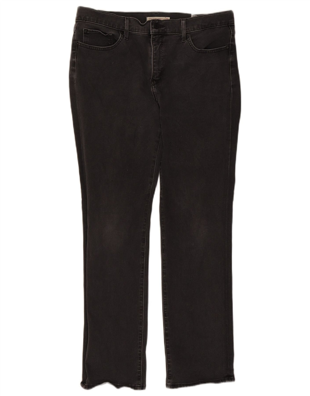Calça jeans feminina Levi's 314 Shaping Straight W32 L30 algodão preto