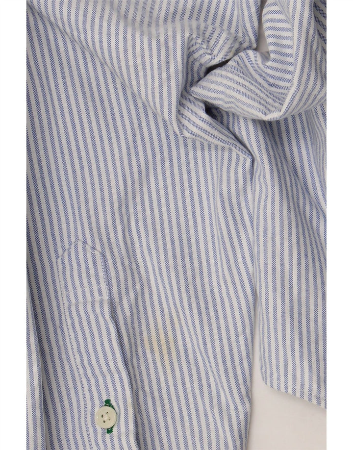 Camisa masculina Tommy Hilfiger de algodão listrado azul médio