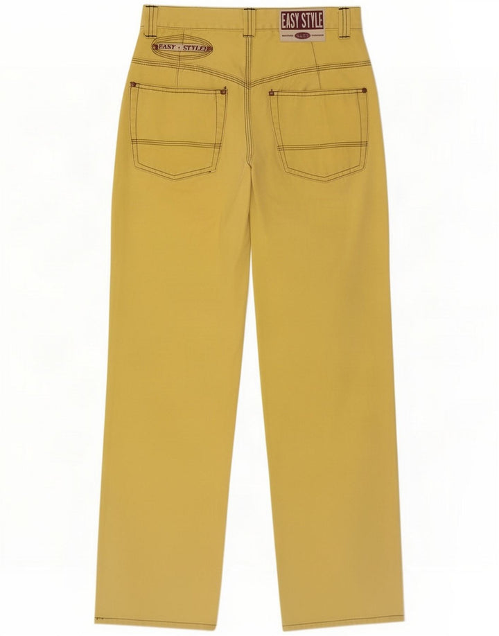 Easy Womens Straight Jeans W30 L29 Algodão Amarelo