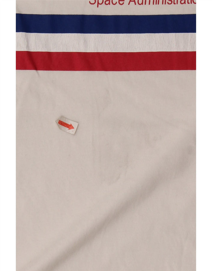Camiseta gráfica masculina Alpha Industries Top médio de algodão listrado branco