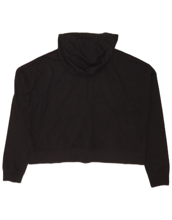 Suéter Nike Feminino Crop Oversized Zip Hoodie UK 14 Médio Preto Poliéster