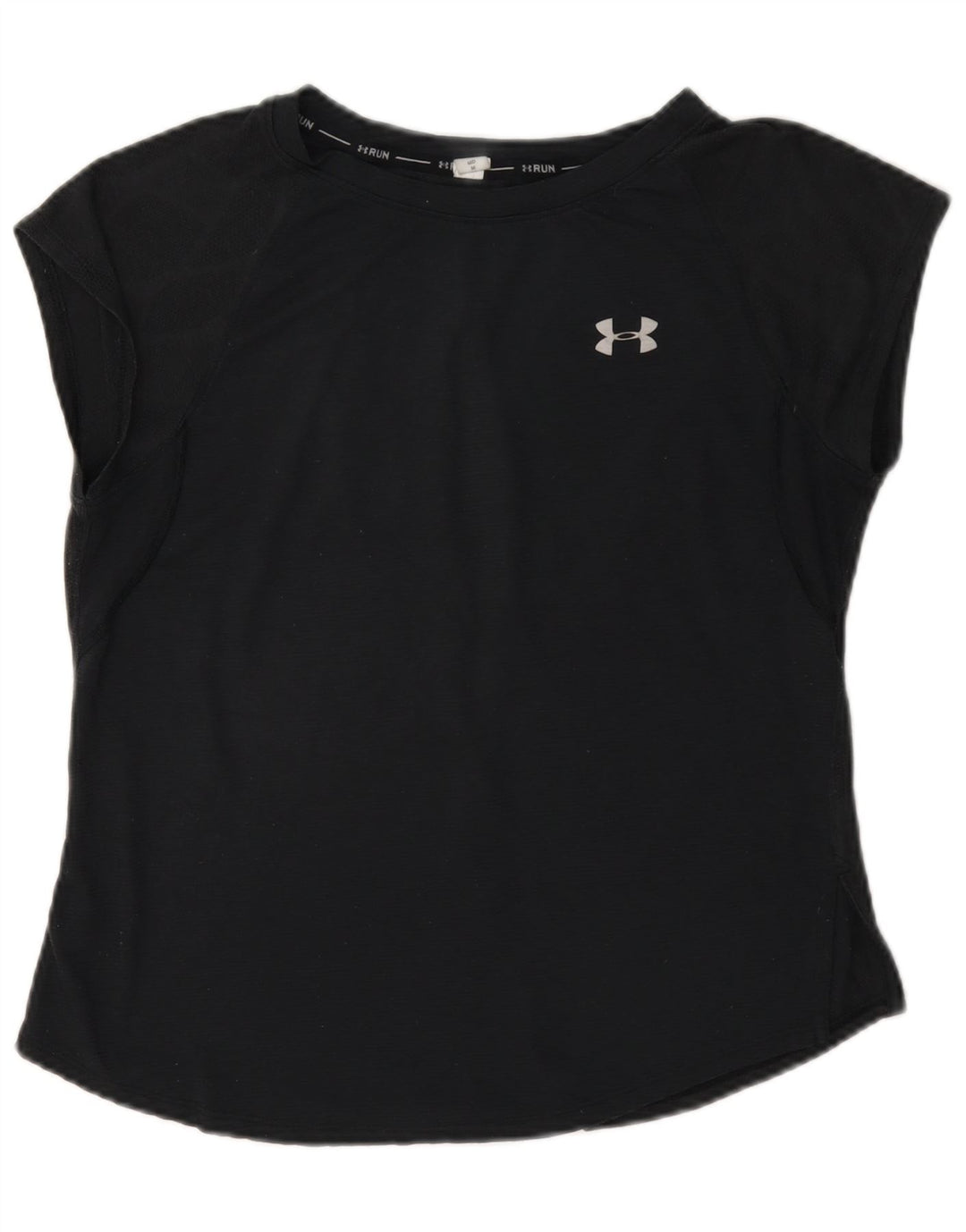 Camiseta feminina Under Armour UK 14 poliéster geométrico cinza médio