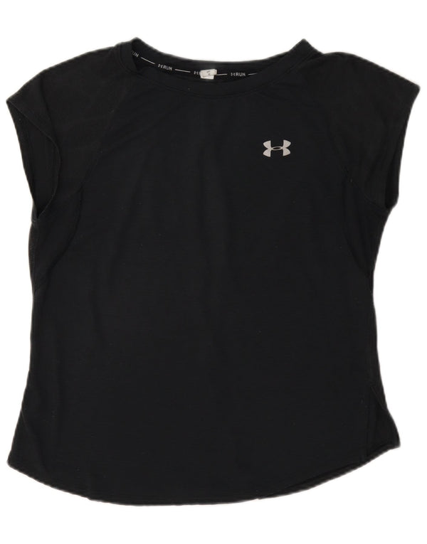 Under Armour Womens T-Shirt Top UK 14 Medium Grey Geometric Polyester