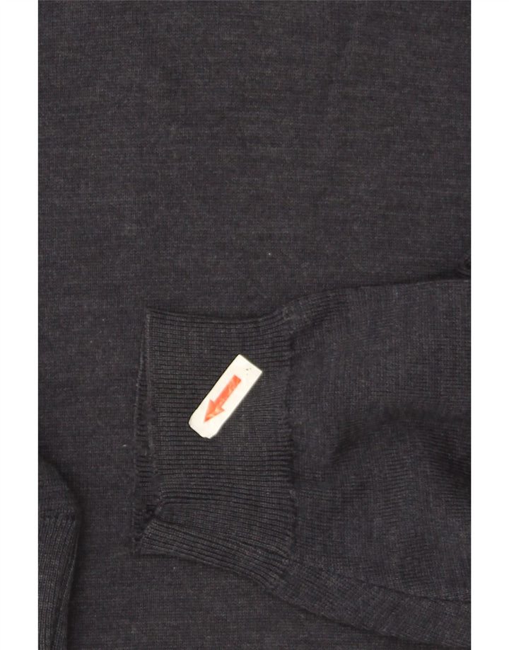 Suéter masculino Marks & Spencer com gola tartaruga grande lã merino azul marinho