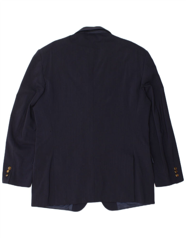 Jaqueta Blazer Masculina Ferre com 2 Botões IT 54 2XL Lã Virgem Azul Marinho