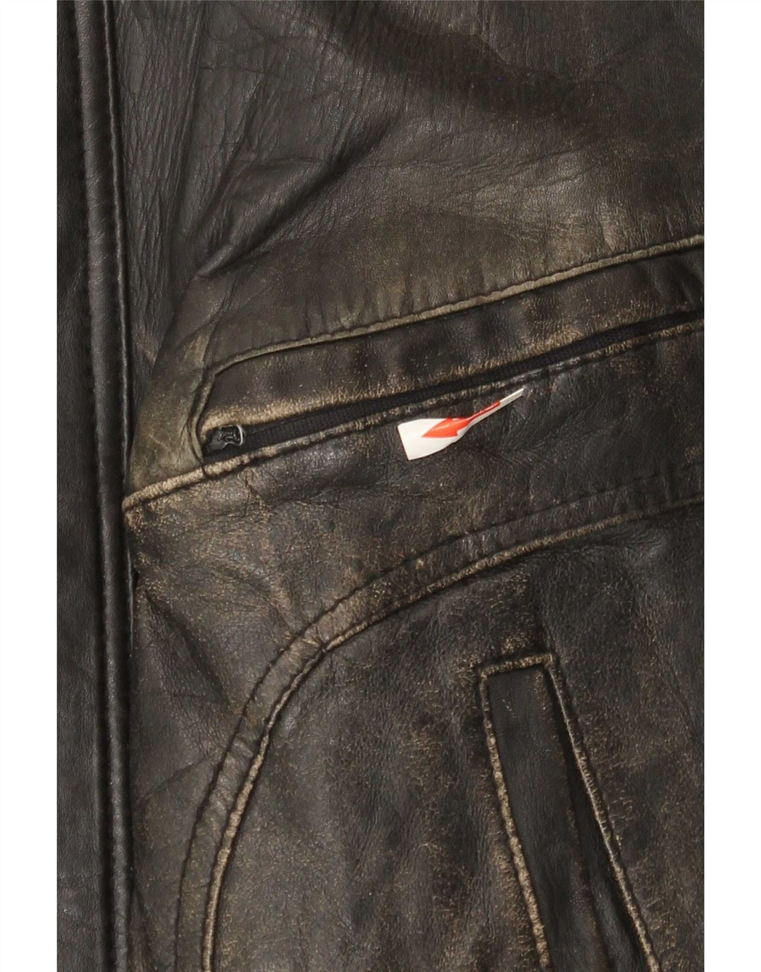Jaqueta bomber de couro masculina vintage IT 54 2XL preta