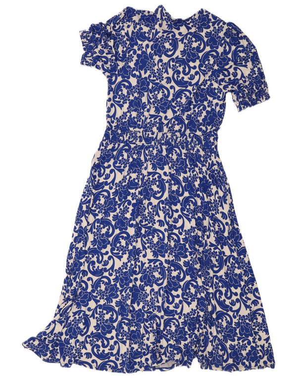 Vestido feminino Boden em camadas UK 18 XL azul paisley viscose