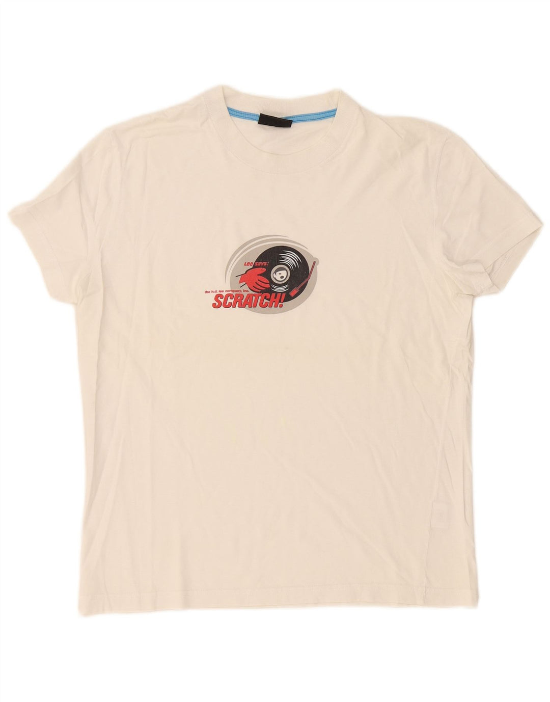 Camiseta feminina Lee com estampa gráfica UK 16 grande algodão branco