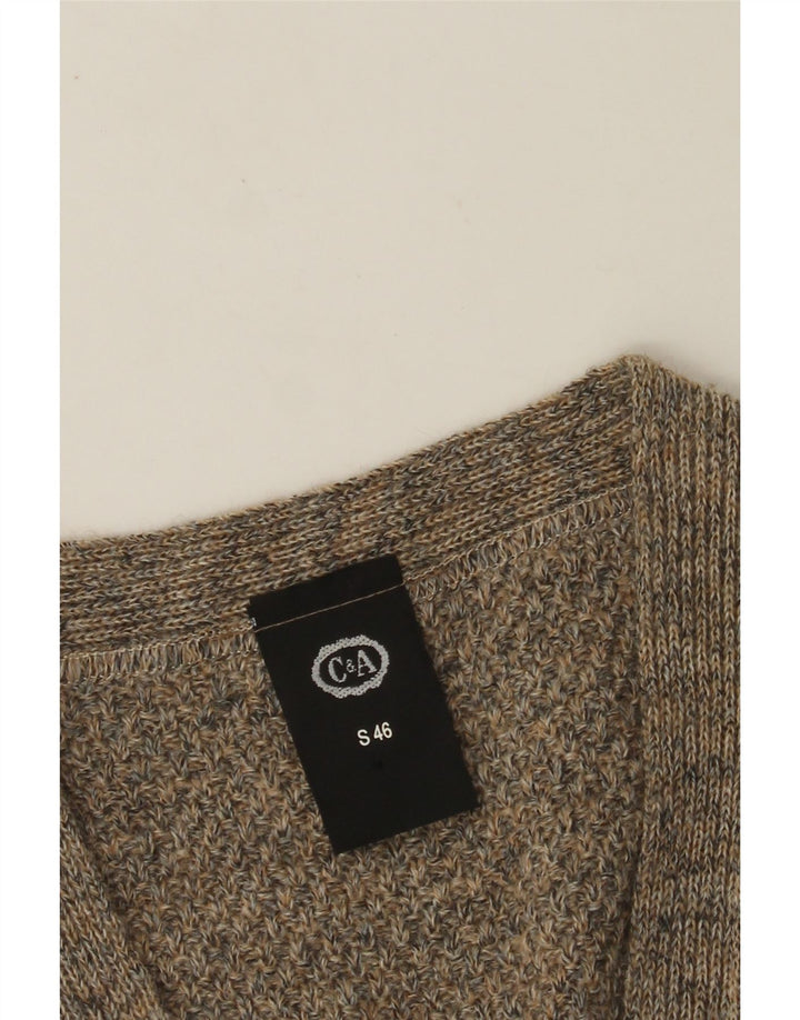 Suéter cardigã masculino C&A com ajuste solto e sem mangas IT 46 pequeno cinza acrílico