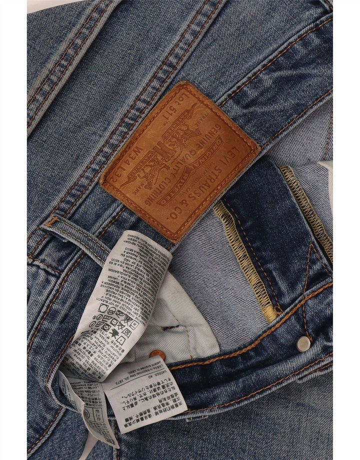 Calça Jeans Levis 511 Slim Masculina W34 L32 Azul Algodão