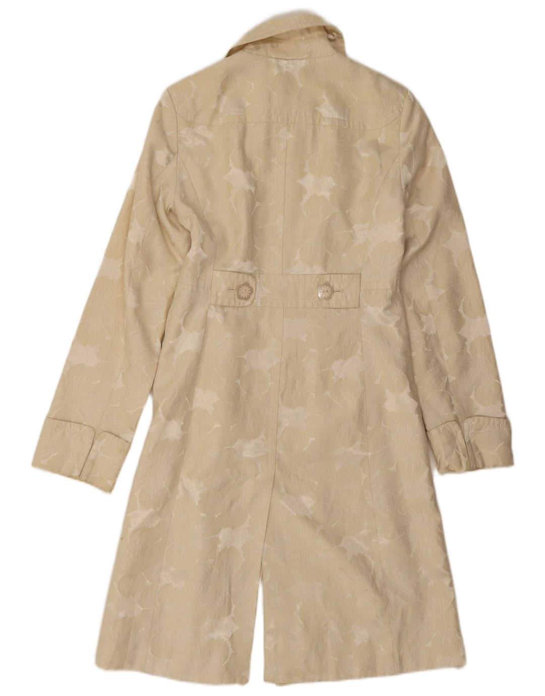 Sobretudo feminino Kenneth Cole Reino Unido 10 pequeno algodão floral bege