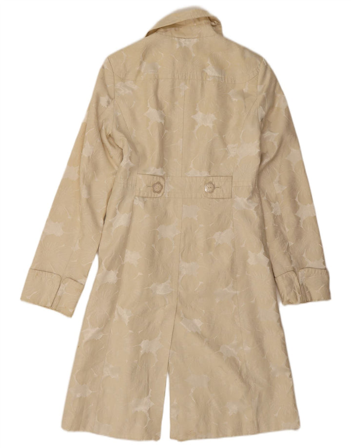 Sobretudo feminino Kenneth Cole Reino Unido 10 pequeno algodão floral bege