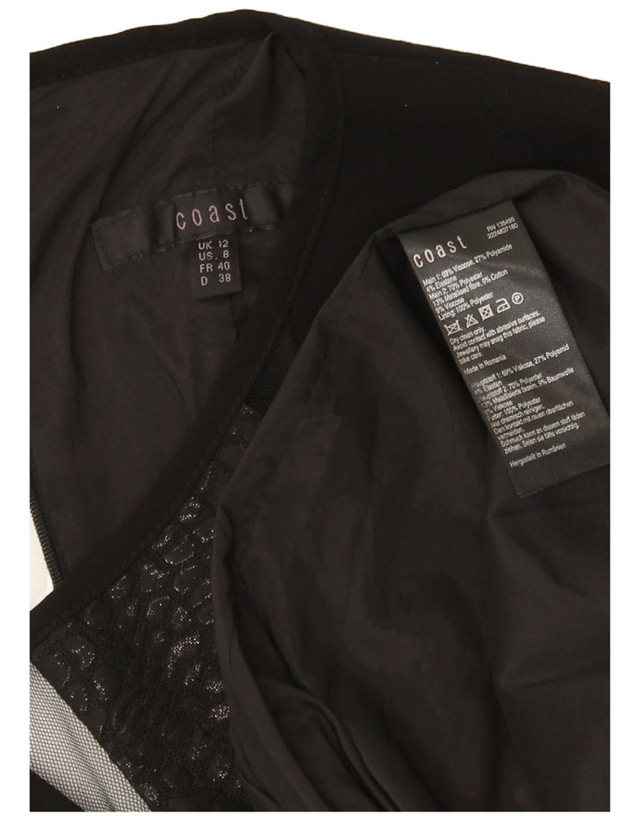 Vestido bainha feminino Coast UK 12 viscose preta média