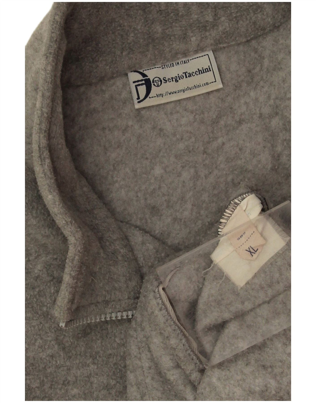 Jaqueta de lã masculina Sergio Tacchini UK 42 XL cinza manchado