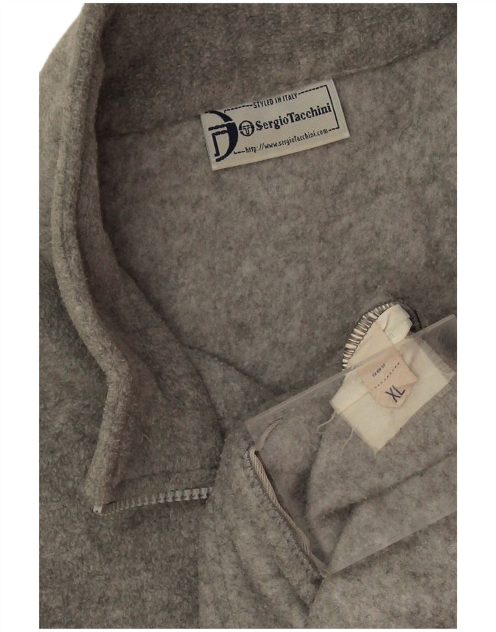 Jaqueta de lã masculina Sergio Tacchini UK 42 XL cinza manchado