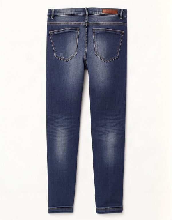 Calça jeans skinny feminina Zara Trafaluc desgastada UE 40 médio W30 L27 azul
