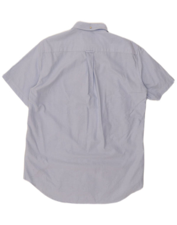 Camisa masculina Gant manga curta regular fit tamanho 39 algodão azul médio