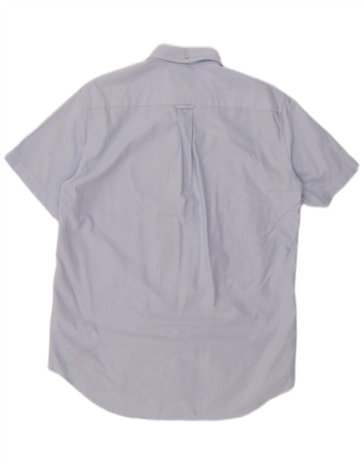 Camisa masculina Gant manga curta regular fit tamanho 39 algodão azul médio